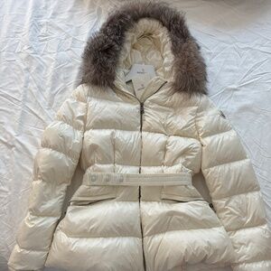 Moncler fur-trim boed short down jacket